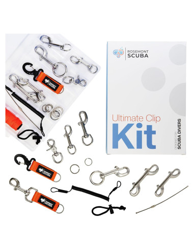 Kit de Clips de Buceo Rosemont Scuba 32 Piezas Acero Inoxidable