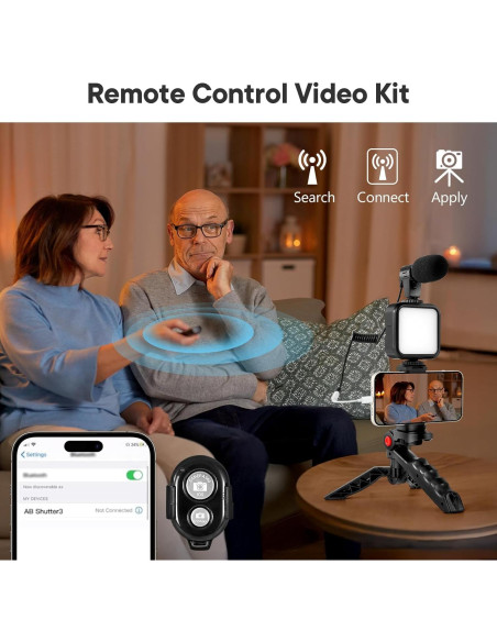 Kit de Vlogging Kalofaye MG20 con Luz LED y Micrófono Kit de Vlogging Kalofaye MG20 con Luz LED y Micrófono