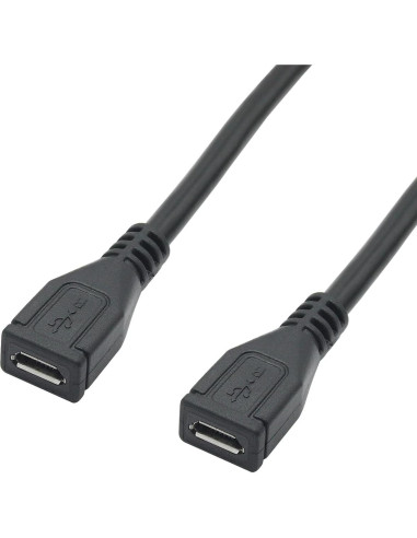 Cable de Extensión Micro USB Hembra a Hembra 25cm - 2 Piezas