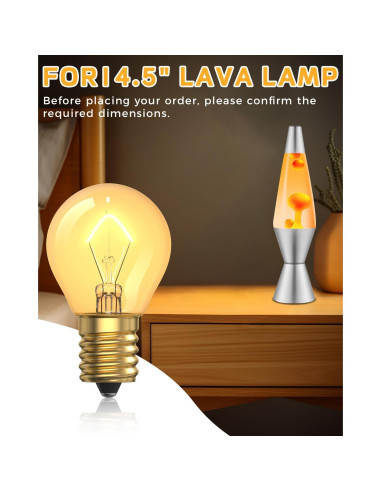 Bombilla de Lava E17 Lusta 25W Regulable 14.5" 2 Piezas