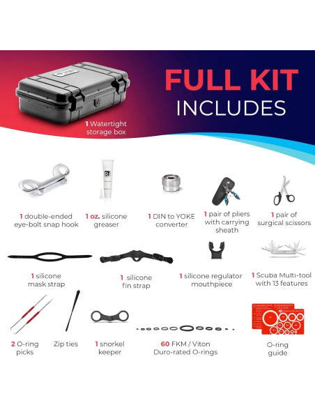 Kit de Mantenimiento de Buceo Save-A-Dive 60 O-Rings y Herramientas Kit de Mantenimiento de Buceo Save-A-Dive 60 O-Rings y Herramientas