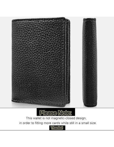 Cartera de Tarjetas de Negocios Outrip Cuero Genuino Negro Cartera de Tarjetas de Negocios Outrip Cuero Genuino Negro