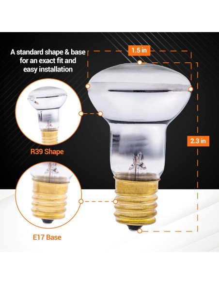 Bombillas Lava R39 E17 25W BlueStars Paquete de 4 Regulables Bombillas Lava R39 E17 25W BlueStars Paquete de 4 Regulables