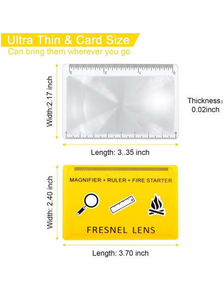 Lente Fresnel Frienda 20 Piezas Iniciador de Fuego Solar Lente Fresnel Frienda 20 Piezas Iniciador de Fuego Solar