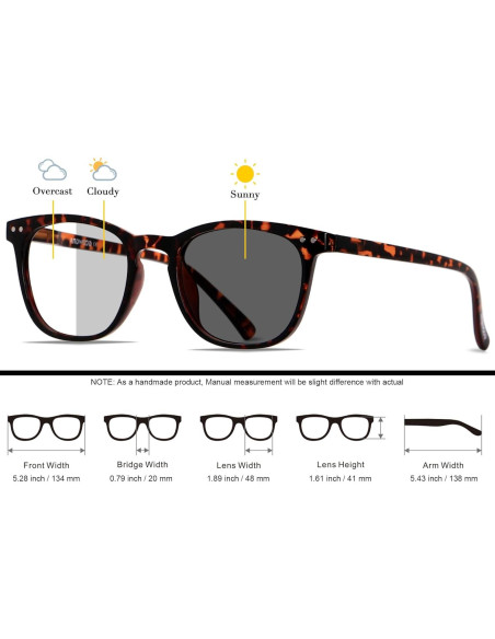 Gafas ANDWOOD fotocromáticas anti-luz azul para adultos Gafas ANDWOOD fotocromáticas anti-luz azul para adultos