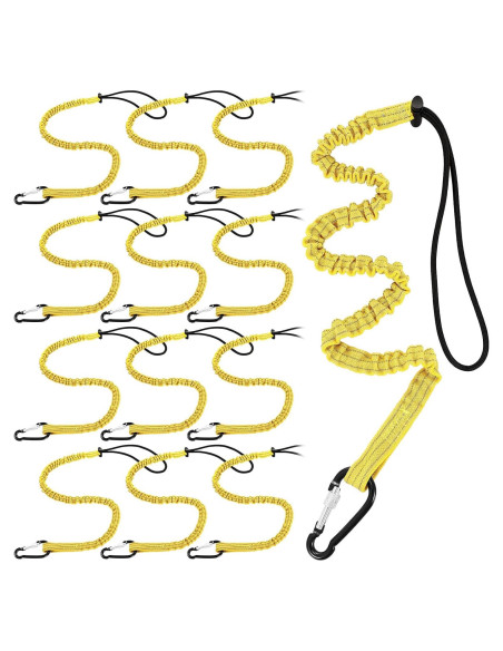 Lanyard de Seguridad LEIFIDE 12 Piezas Ajustable Amarillo Lanyard de Seguridad LEIFIDE 12 Piezas Ajustable Amarillo