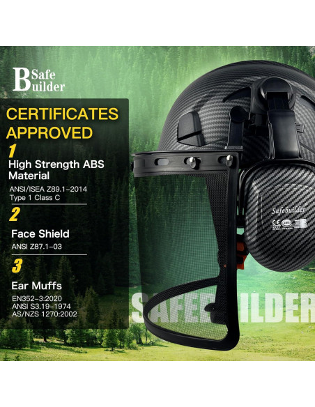 Casco de Seguridad SAFEBUILDER CR08-N con Visera y Protectores Casco de Seguridad SAFEBUILDER CR08-N con Visera y Protectores
