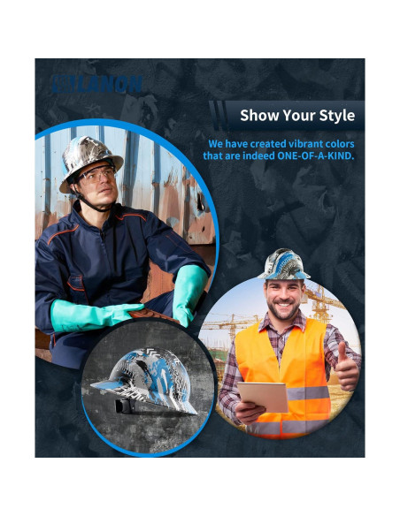 Casco de Seguridad LANON FRP Azul Ajustable OSHA Casco de Seguridad LANON FRP Azul Ajustable OSHA