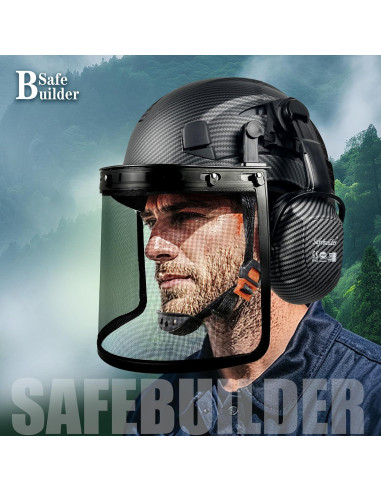 Casco de Seguridad SAFEBUILDER CR08-N con Visera y Protectores