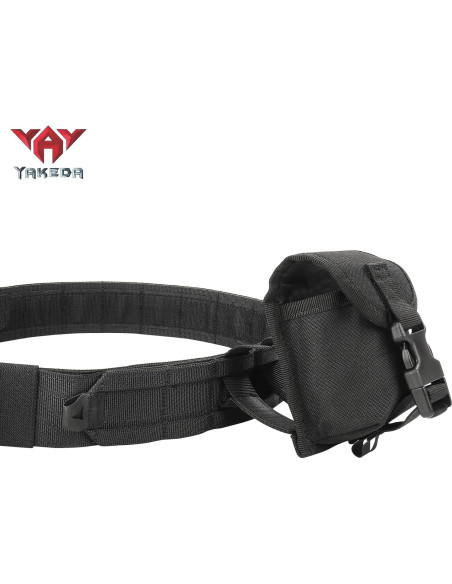 Cinturón Táctico YAKEDA Molle 8-en-1 Ajustable Negro Cinturón Táctico YAKEDA Molle 8-en-1 Ajustable Negro