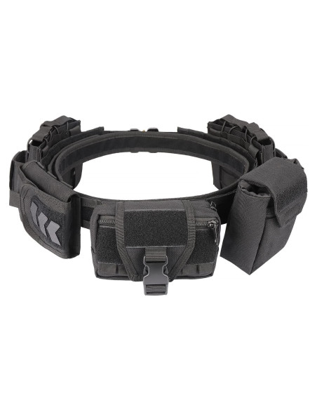 Cinturón Táctico YAKEDA 7 en 1 Ajustable Nylon Negro Cinturón Táctico YAKEDA 7 en 1 Ajustable Nylon Negro