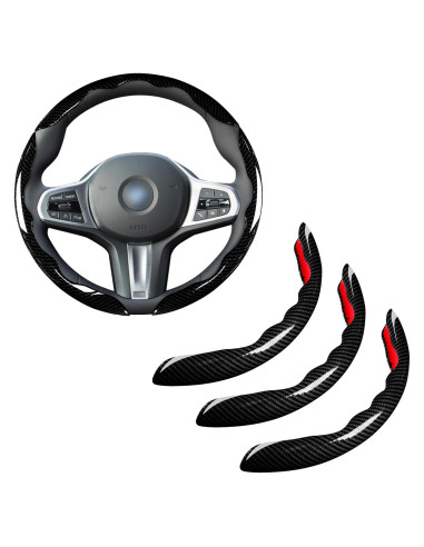 Juego de Fundas para Volante Aotoyou 15" Fibra de Carbono Antideslizante