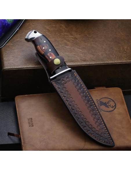 Cuchillo de Caza WPKOPYA YMX-zd2-88 18 cm con Funda de Cuero Cuchillo de Caza WPKOPYA YMX-zd2-88 18 cm con Funda de Cuero