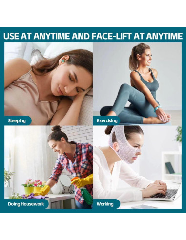 Máscara Reafirmante MZLUWM para Doble Papada - Rosa