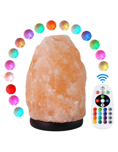 Lámpara de Sal del Himalaya Pursalt 17.78 cm 2.41 kg RGB