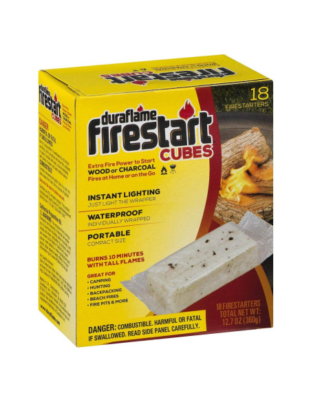 Encendedores de Fuego Duraflame Firestart CUBES 18 Piezas Encendedores de Fuego Duraflame Firestart CUBES 18 Piezas