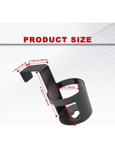 Soporte para Tazas de Coche ZOKYUYS - 2 Piezas, Negro, Duradero 2