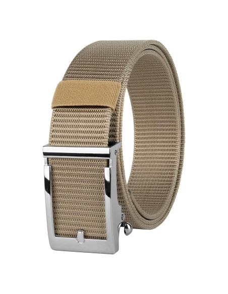 Cinturón Táctico Nylon Hebilla Automática Ajustable Beige Cinturón Táctico Nylon Hebilla Automática Ajustable Beige
