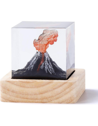 Lámpara de Lava Volcán JUDA 3D Luz Nocturna Decorativa
