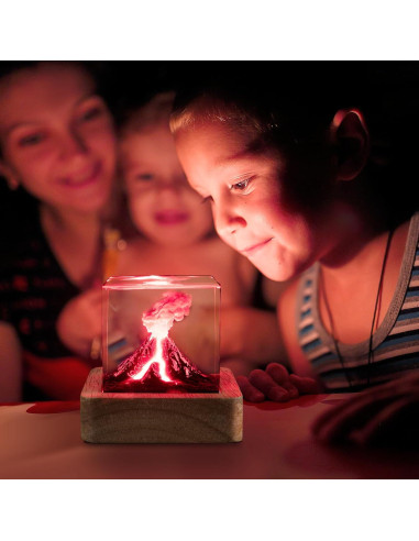 Lámpara de Lava Volcán JUDA 3D Luz Nocturna Decorativa