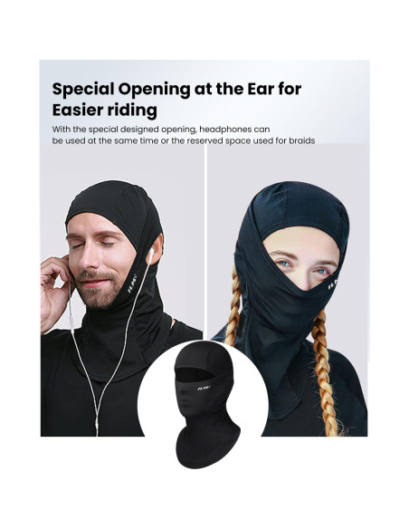 Máscara Facial Balaclava ILM FM01 para Motocicleta Negra Máscara Facial Balaclava ILM FM01 para Motocicleta Negra