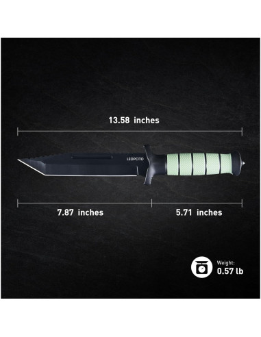 Cuchillo Táctico Leopcito 34.5 cm con Funda Oxford