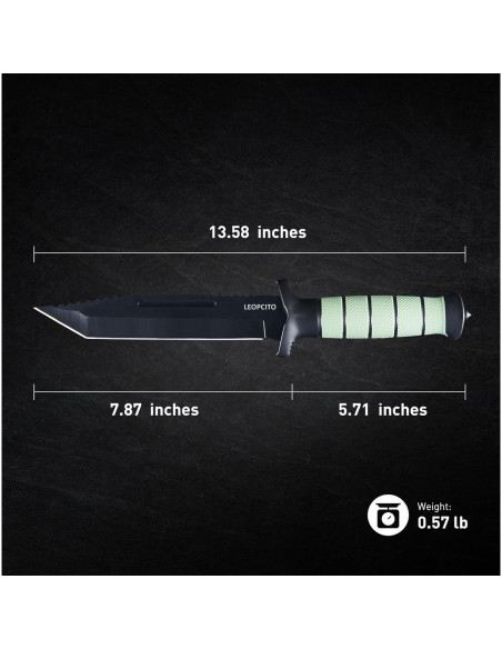 Cuchillo Táctico Leopcito 34.5 cm con Funda Oxford Cuchillo Táctico Leopcito 34.5 cm con Funda Oxford