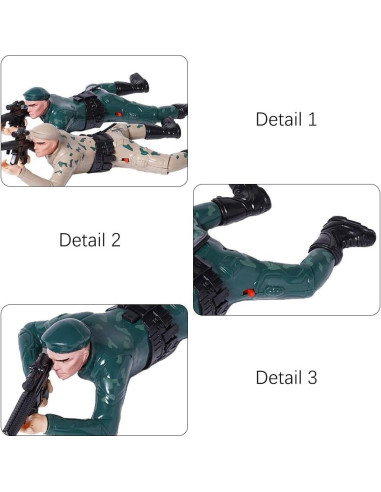 Juguete de Soldado Eléctrico HEMOTON 34x14 cm Escalador