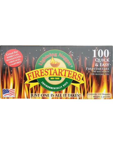 Encendedor Lightning Nuggets 100 Contenido Madera Pino