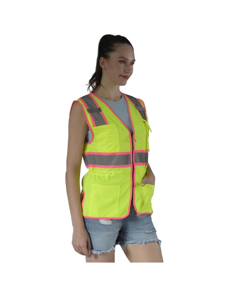Chaleco de Seguridad Amarillo Mujer V1081-S Reflectante Chaleco de Seguridad Amarillo Mujer V1081-S Reflectante