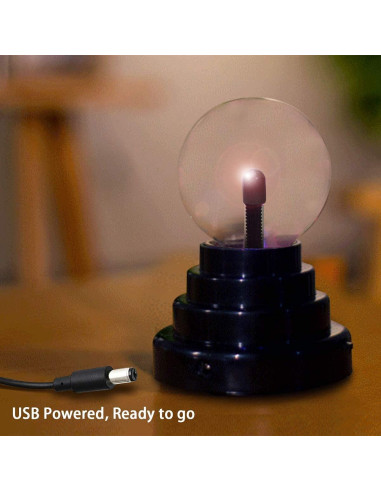Esfera de Plasma Stemclas 7,62 cm USB Táctil Decorativa