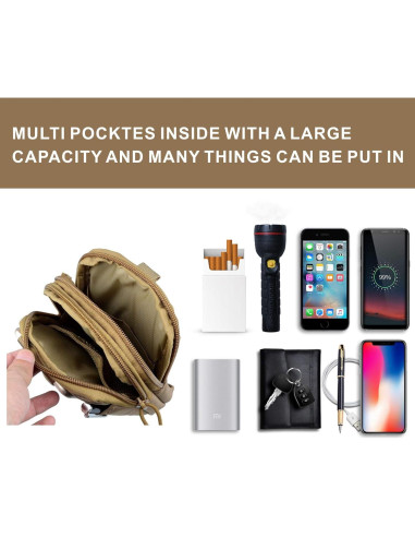 Bolsa de Cintura Táctica DOUNT Molle Camuflaje 3 Bolsillos