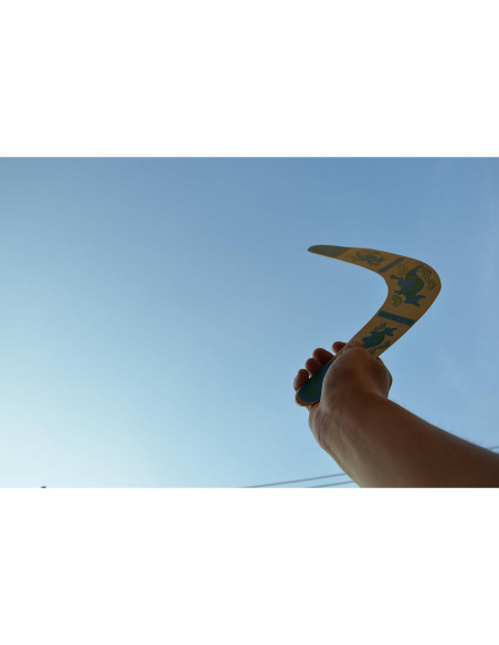 Boomerang de Madera HOMEE HLB Azul para Niños y Adultos Boomerang de Madera HOMEE HLB Azul para Niños y Adultos