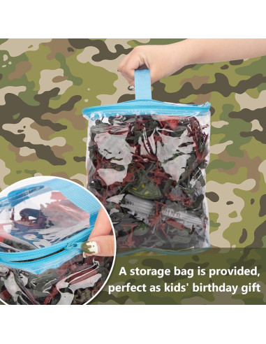 Conjunto de Soldados de Juguete 360PCS 3 Nutrias - Portaaviones y Accesorios