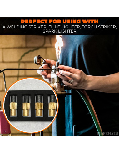 25 Piezas Chisperos de Piedra LIBERHAUS para Antorchas