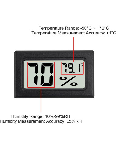 Termómetro Higrómetro Digital 3 Pcs Shutao Mini LCD