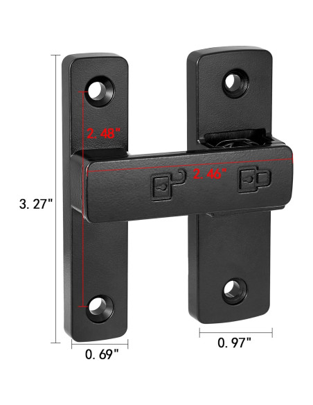 Cerradura de Puerta de Granja INIRET Negra 180 Grados Zinc Cerradura de Puerta de Granja INIRET Negra 180 Grados Zinc