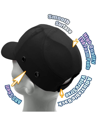 Gorra de Seguridad Bump Lucent Path Negra 100% Algodón