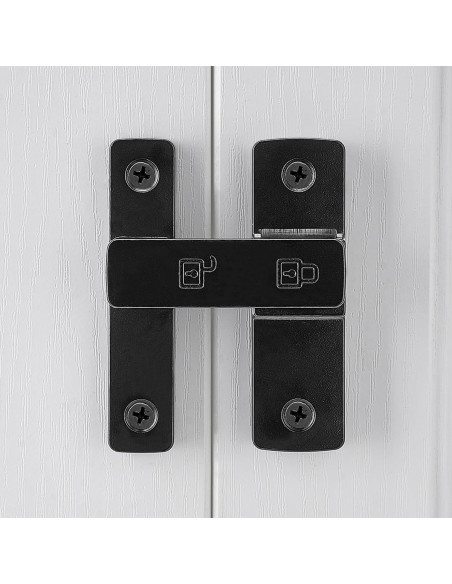 Cerradura de Puerta de Granja INIRET Negra 180 Grados Zinc Cerradura de Puerta de Granja INIRET Negra 180 Grados Zinc