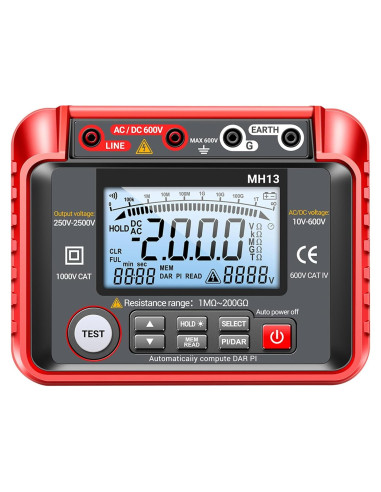 Probador Digital de Resistencia de Aislamiento KKnoon 250V-2500V
