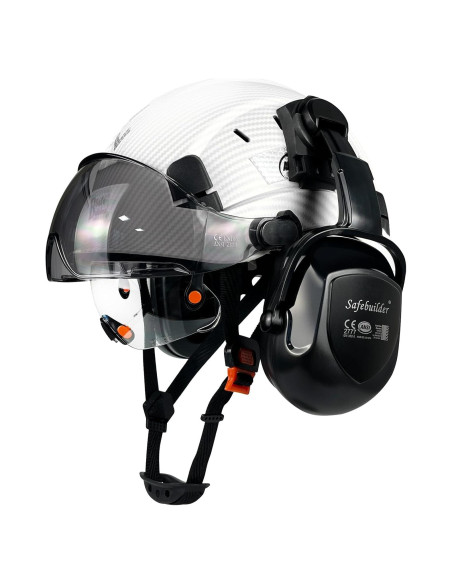 Casco de Seguridad SAFEBUILDER CR06X con Visera y Orejeras Casco de Seguridad SAFEBUILDER CR06X con Visera y Orejeras