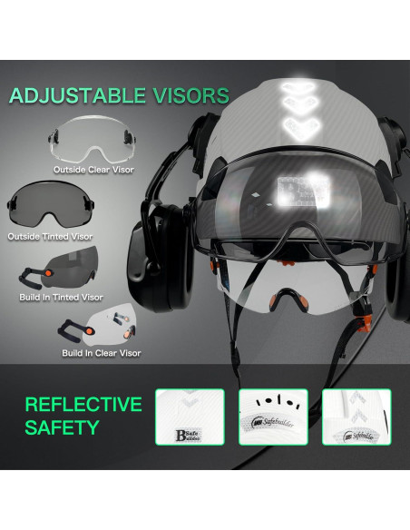 Casco de Seguridad SAFEBUILDER CR06X con Visera y Orejeras Casco de Seguridad SAFEBUILDER CR06X con Visera y Orejeras