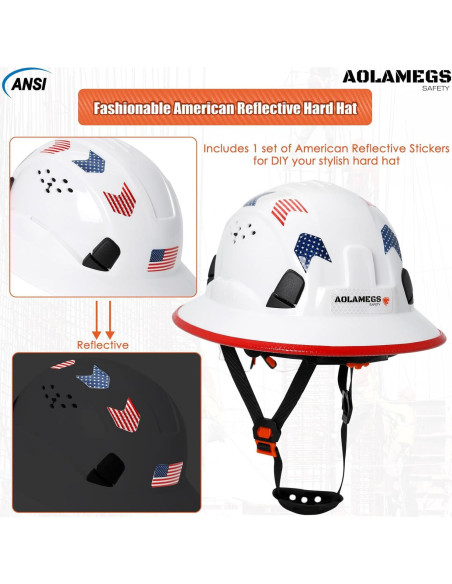 Casco de Seguridad Aolamegs Hard Hat con Visor Claro Casco de Seguridad Aolamegs Hard Hat con Visor Claro