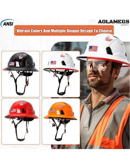 Casco de Seguridad Aolamegs Hard Hat con Visor Claro Casco de Seguridad Aolamegs Hard Hat con Visor Claro