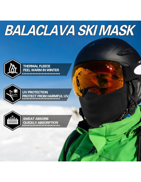 Máscara Balaclava Térmica Polar Unisex para Esquí y Motociclismo Máscara Balaclava Térmica Polar Unisex para Esquí y Motociclismo