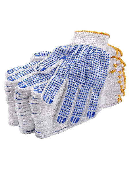 Guantes de Trabajo Antideslizantes 12 Pares Azul Guantes de Trabajo Antideslizantes 12 Pares Azul