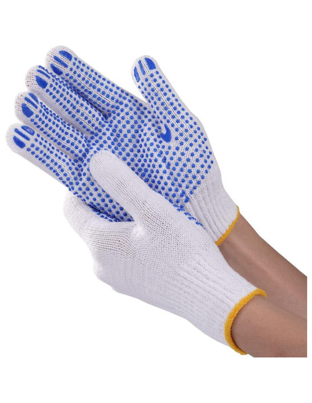 Guantes de Trabajo Antideslizantes 12 Pares Azul Guantes de Trabajo Antideslizantes 12 Pares Azul