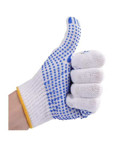 Guantes de Trabajo Antideslizantes 12 Pares Azul