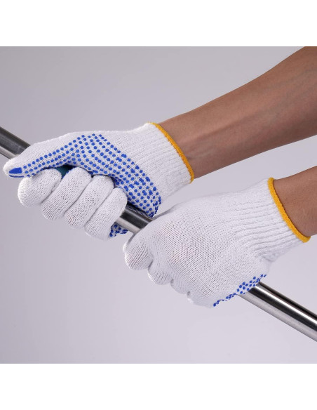 Guantes de Trabajo Antideslizantes 12 Pares Azul Guantes de Trabajo Antideslizantes 12 Pares Azul