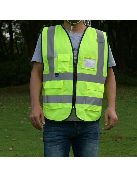 Chalecos de Seguridad ZOJO XL Amarillo Neón 10 Piezas Chalecos de Seguridad ZOJO XL Amarillo Neón 10 Piezas